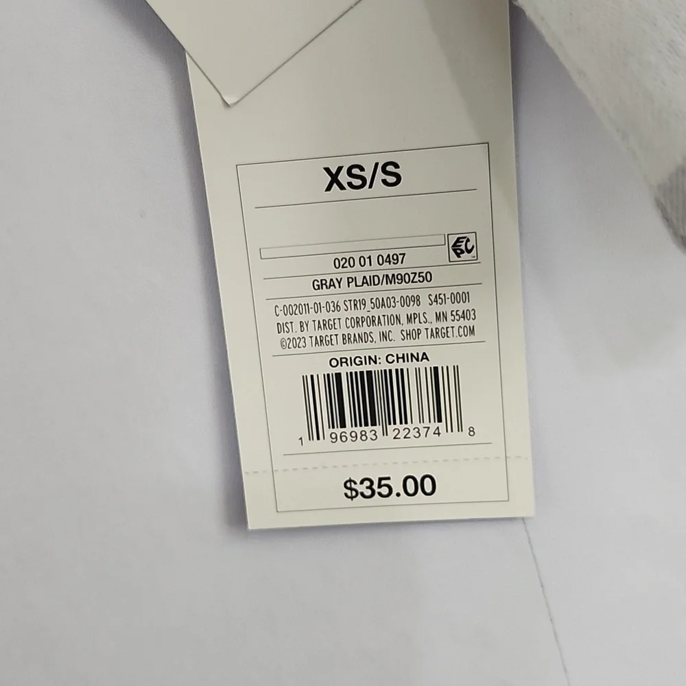 NWT Stars Above Gray Plaid Cozy Flannel Robe Size XS/S - Picture 10 of 10